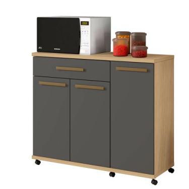 Imagem de Balcão Parati Master Arte Móveis, Cinamomo/ Grafite