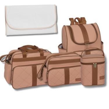 Imagem de Kit de Bolsa Maternidade 5 Peças com Mochila Paris - Neném na Nuvem, V
