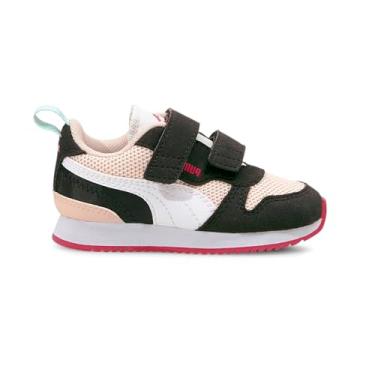 Imagem de PUMA Tênis infantil unissex St Runner Hook and Loop, Lotus/PUMA Branco/PUMA Preto, 17