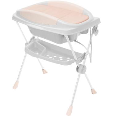 Imagem de Banheira de Bebe com Trocador Galzerano Premium Branca Rosa