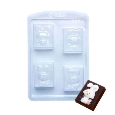 Imagem de Forma de Silicone Miscelânea Coelhos - 5,3cm x 6,5cm - Crystal Forming