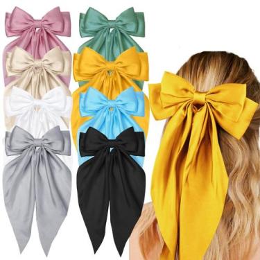 Imagem de Laços de cabelo Tobeffect para mulheres Hair Ribbon Bow Hair Clips