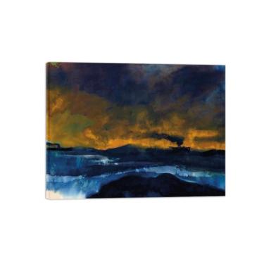 Imagem de Emiil Noldee Impressão de pintura famosa em tela - Reprodução de imagem em tela - Mar com dois vaporizadores - Impressões de arte de parede em tela pronta para pendurar tela embrulhada 70x90cm27x35in