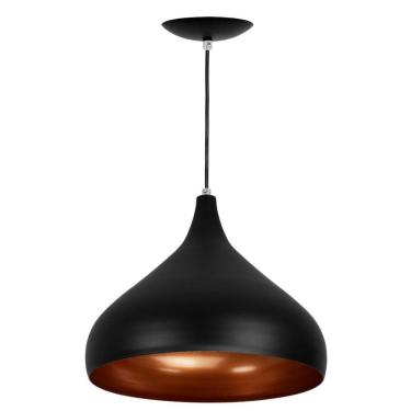 Imagem de Lustre Pendente Aladim Preto com Cobre 31cm