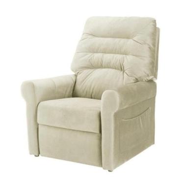 Imagem de Poltrona Reclinável MH-3605 Herval Estofada Veludo Bege B