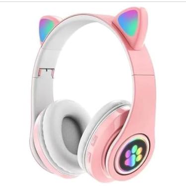Imagem de Fone de ouvido Gatinho Cat ear Headphone bluetooth (ROSA)