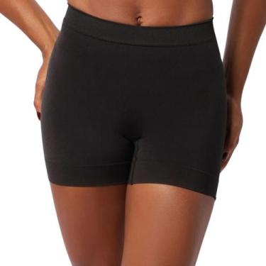 Imagem de Bermuda Modeladora Feminina Cintura Alta Delrio Comprime Abdômen, Pret