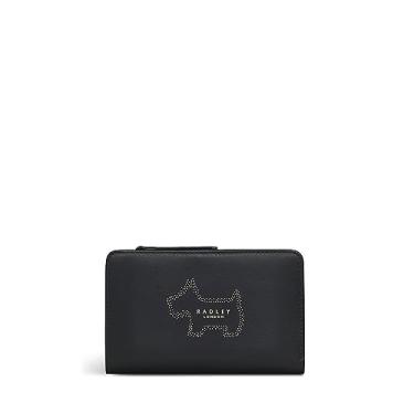 Imagem de RADLEY London Mini Dot Dog - Carteira dupla média, Preto, Carteira feminina de couro