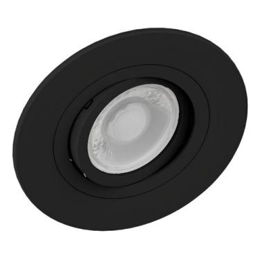 Imagem de Spot Redondo Embutir Face Plana Dicroica Saveenergy, PRETO, 127/220V