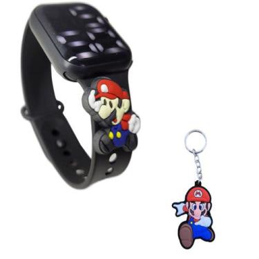 Imagem de Chaveiro Relógio MARIO BROS Infantil DG Resistente à Água-Pr - SMACTUD