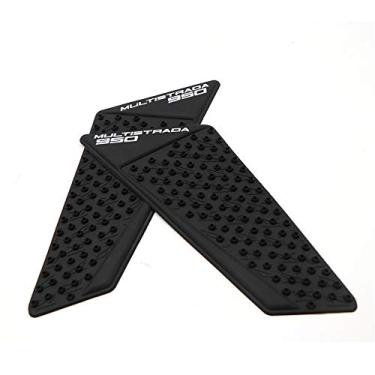 Imagem de Acc-Creativity Adesivo de almofada de tanque lateral de motocicleta almofada de tanque de combustível a gás óleo decalque protetor de tanque emblema compatível com DUCATI Multistrada 950 2017-2019