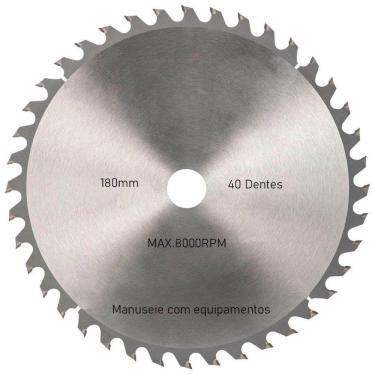 Imagem de Disco De Serra Circular Com 40 Dentes 7" 180mm Para Madeira