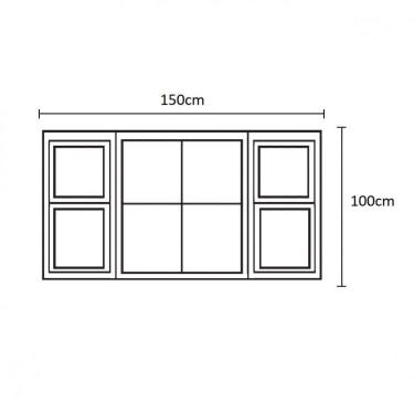 Imagem de Janela 4 Folhas com Caixilhos de Correr para Vidros Inteiros e Venezianas de Abrir