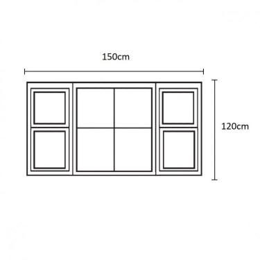 Imagem de Janela 4 Folhas com Caixilhos de Correr para Vidros Inteiros e Venezianas de Abrir
