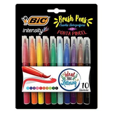 Imagem de Caneta Hidrogáfica Brush Pens Intensity 10 Cores - Bic