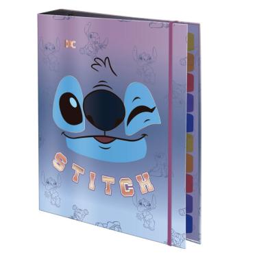 Imagem de Fichário Colegial Dac Com Elástico Disney Stitch 48 Folhas