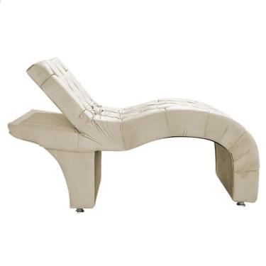Imagem de Maca Estética Estofada Reclinável Ergonômica Veludo Marilia Bege