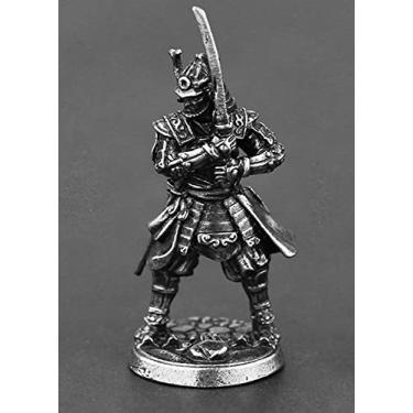 Imagem de CAULYS Alloy Samurai Model, Ancient Mini Warrior Model Toy, Japanese Style Table Games and Chess Decoration Military Manual, DIY Alloy Samurai Doll (M)