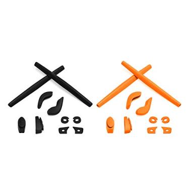 Imagem de Eye Opening Stuff Kits de borracha de substituição compatíveis com óculos de sol Oakley Juliet - preto e laranja