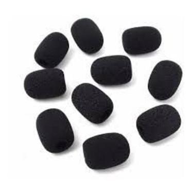 Imagem de Kit 10 Espumas Almofada Microfone Headset Lapela - ORIGINAL IMPORT