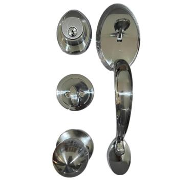 Imagem de Fechadura Retrô Blim Blim Inox Escovado - Externa Fosca