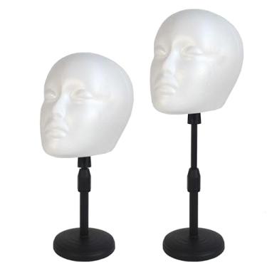 Imagem de FASHION DO - 2 Pacotes De Perucas Ajustáveis Ou Chapéus Isopor Com Suporte Para Cabeça Manequim (33 A 43 Cm)