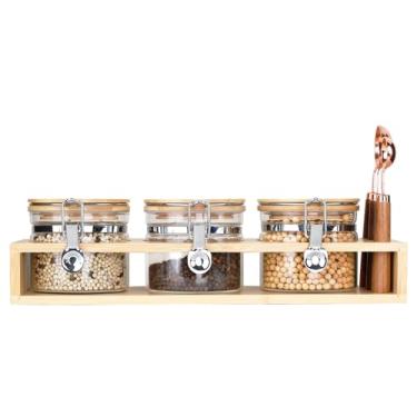 Imagem de BEAUTYMONKEY.K Potes Herméticos De Vidro Borossilicato Kkc Home Accents Com Tampas Fixação E Colheres, Recipientes Selados A Vácuo Para Açúcar, Sal Rosa Do Himalaia, Pimenta-Do-Reino Preta Em Grãos,