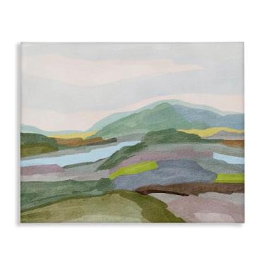 Imagem de Stupell Industries Design de arte de parede em tela paisagem tons de terra verde por Nikita Jariwala, 20 x 16