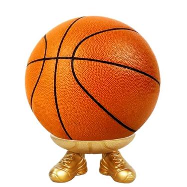 Imagem de NIETEIN Suporte De Basquete Para Exibição Bolas, Acessórios Decoração Basquete, Futebol Ou Vôlei (Dourado)