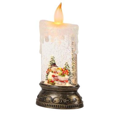 Imagem de Eldnacele Lanterna Musical Globo De Neve Com Temporizador, Operada Por Bateria E Usb, Boneco Iluminado Cantando, Decoração Natal