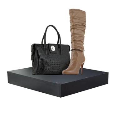 Imagem de Expositor Base Para Manequim Vitrinde Tablado MDF 10x50x60cm Preto