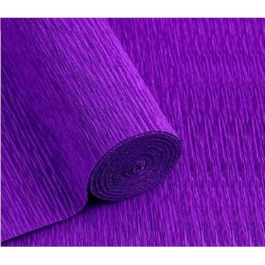 Imagem de LCREATE Rolo De Papel Crepom 2,4 M Comprimento E 43 Cm Largura Para Cerimônias Casamento Decoração Diversos Festivais Grandes (Roxo)