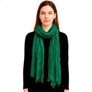 Imagem de Cachecol Pashmina Feminino Xale Tipo Manta Toque Macio Com Franjas 180