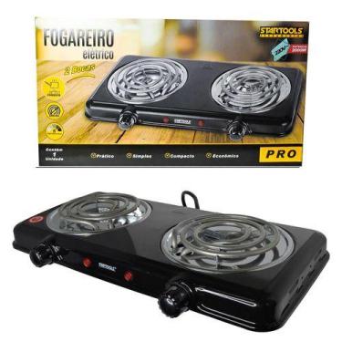 Imagem de Fogareiro Elétrico Portátil Fogão 1 ou 2 Bocas Cozinha Camping Mesa Co