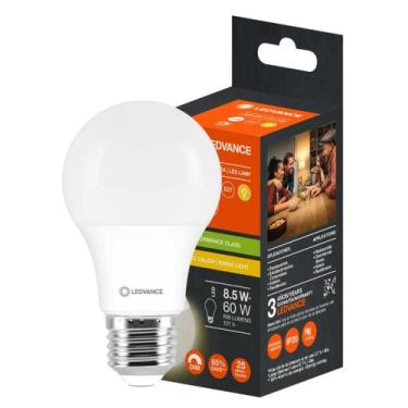 Imagem de Lâmpada Led Bulbo Dimerizável 8,5w 127v 3000k E27 Branco Quente - LEDV
