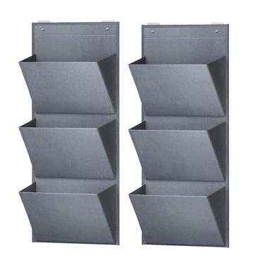 Imagem de YWJLQH 2 peças organizador de sapatos sobre a porta, porta, sapateira, organizador de armazenamento pendurado para quartos, lavanderias, despensas, Cinza