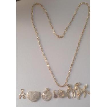 Imagem de Cordão Masculino ouro e prata Garantia Ilimitada VALENTINNY SEMIJOIAS.