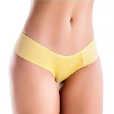 Imagem de Tanga Dupla Renda Amarelo em Algodão Egípcio - Ahavá Store, M, Amarelo