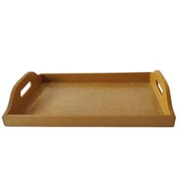 Imagem de Bandeja retangular em mdf com borda baixa - FESHOP, VERNIZ