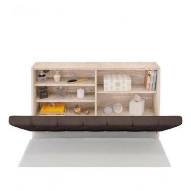 Imagem de Cabeceira Box Solteiro Isis Amarula Com Capitonê Marrom