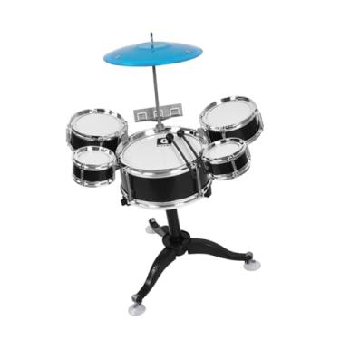 Imagem de menolana Conjunto de bateria infantil, conjunto de brinquedos musicais, compacto de coordenação olho-mão, bateria de jazz, instrumentos musicais, brinquedo, Preto