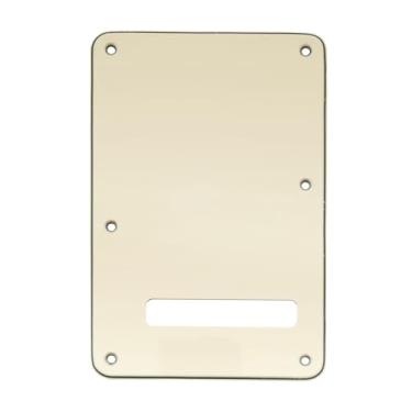 Imagem de Musiclily 6 Furos Escudo Traseiro Back Plate para Guitarra Fender EUA/Mexicana Made Stratocaster Standard Estilo Moderno,3 Camadas Creme