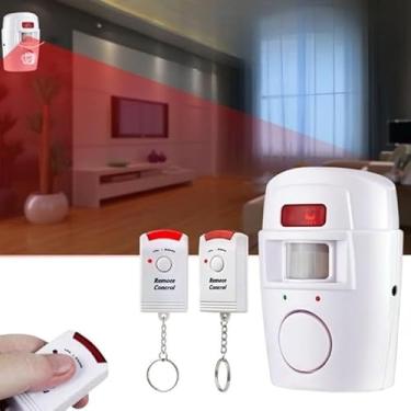 Imagem de Kit Alarme Residencial Sem Fio, Sensor de Presença, Alarme Sonoro com Suporte