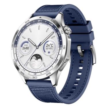 Imagem de HAOZHI 22mm Pulseira Compatível com Huawei Watch GT 6 5 4 3 2 46mm,GT6 GT5 GT3 GT2 Pro 46mm,GT3 SE,Watch 5 4 3 Pro,Bracelete Correia de Nylon para Huawei Ultimate 2 Design,Buds,GT Runner (Azul)