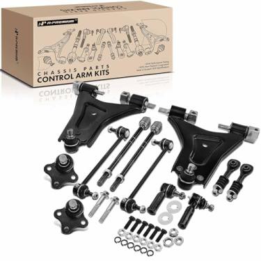 Imagem de A-Premium Conjunto Premium Com 12, Braço De Controle Inferior Dianteiro, Junta Esférica, Ponteira Direção Interna E Externa, Barra Estabilizadora Traseira, Compatível Ford Contour 1997-1998, Mercury