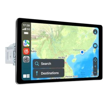 Imagem de Joying Áudio automotivo de 20,3 cm com carplay, Android Auto, tela sensível ao toque estéreo para carro Android 13 unidade de cabeça 1280 x 800 tela removível com GPS, rádio AM/FM, saída de subwoofer