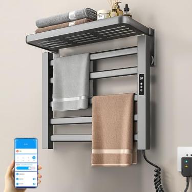 Imagem de Elyblo Toalheiro Termico 220v, Secador de Toalhas Eletrico Controlado Por Wi-Fi, Aquecedor de Toalha para Banheiroo, Toalheiro Térmico Elétrico com Desligamento Temporizado
