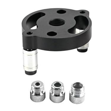 Imagem de Ｂｅｓｇａ Guia de Broca de Cavilha 6-10 Mm Vertical Autocentrante Conjunto de Gabarito de Cavilha para Furo de Madeira Lisa Guia de Broca Portátil para Perfurad, Preto, 3