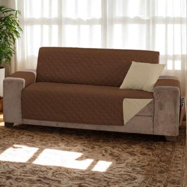 Imagem de Capa Protetora de Sofá Padrão 4 Lugares Manu Matelado Dupla Face - MR 