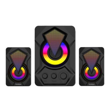 Imagem de Caixa de Som Gamer Targa Diamond Pro 2.1 com Subwoofer